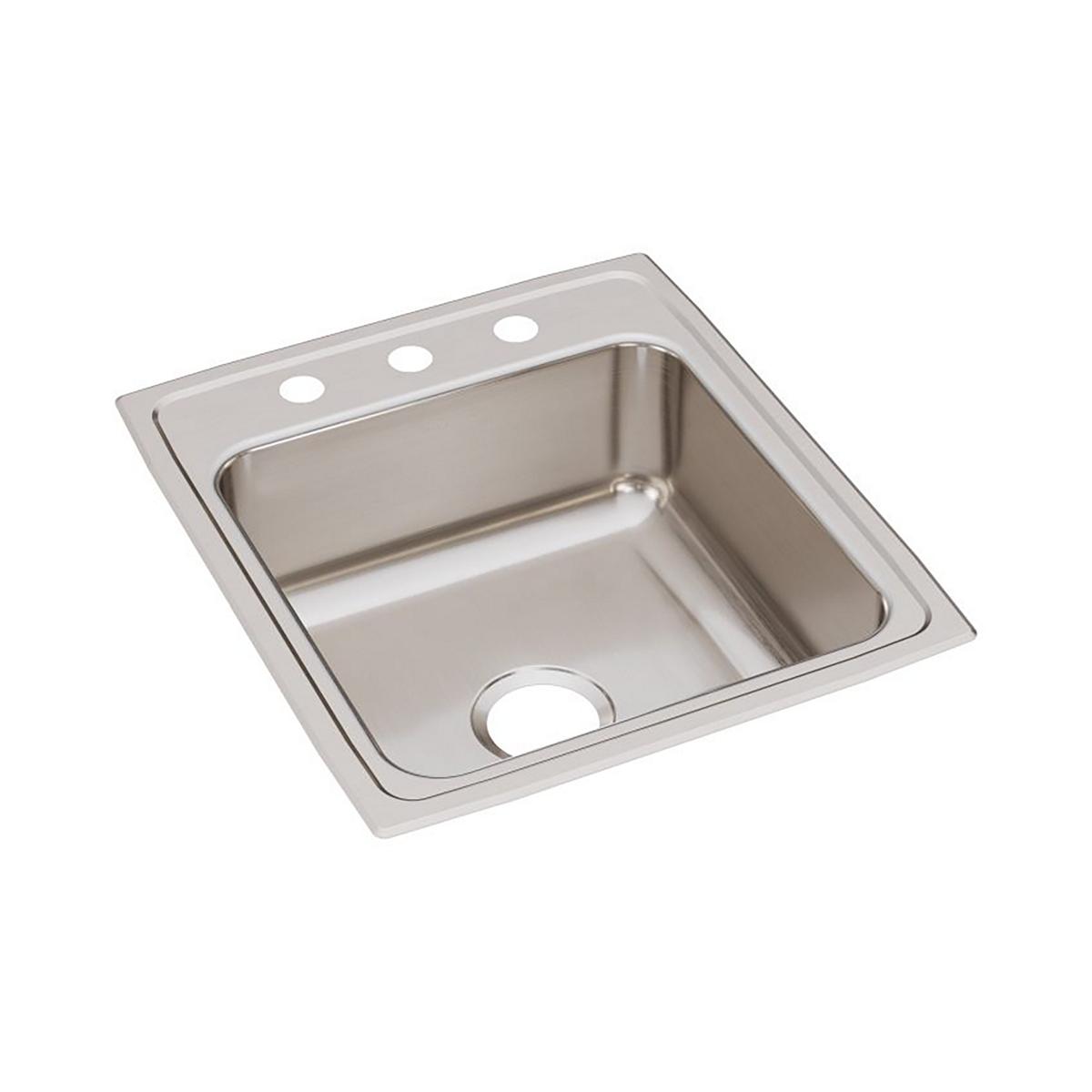 Elkay Lustertone Classic 19.5x22x5.5 ADA-compliant Single Bowl Drop-in Sink with Quick-clip