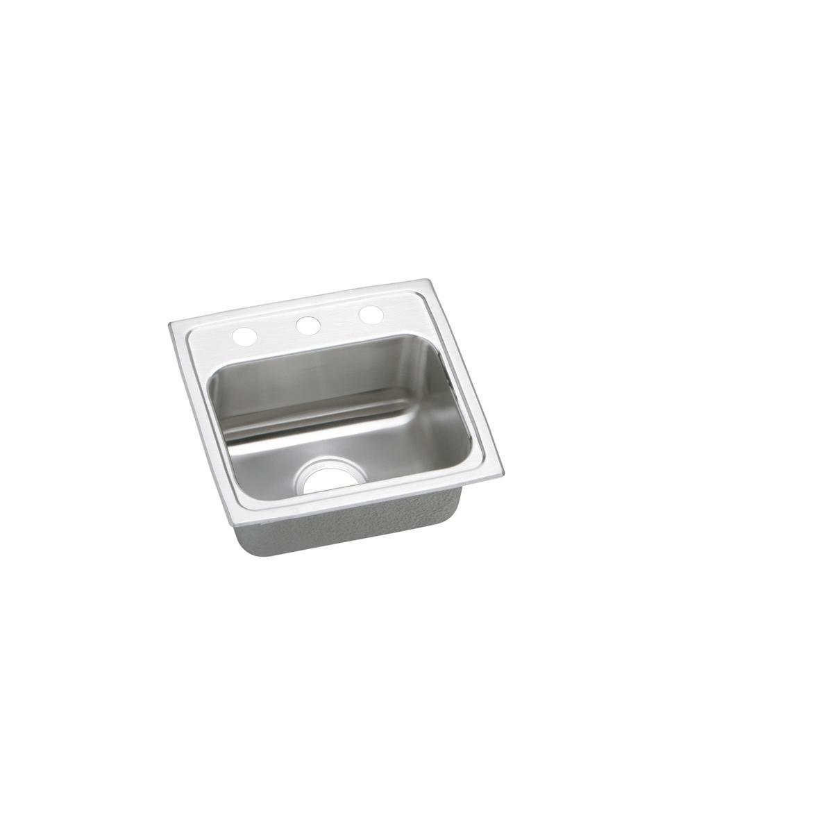 Elkay Lustertone Classic 17 x 16 x 5 Single Bowl Drop - in ADA - compliant Sink with Easy - clip