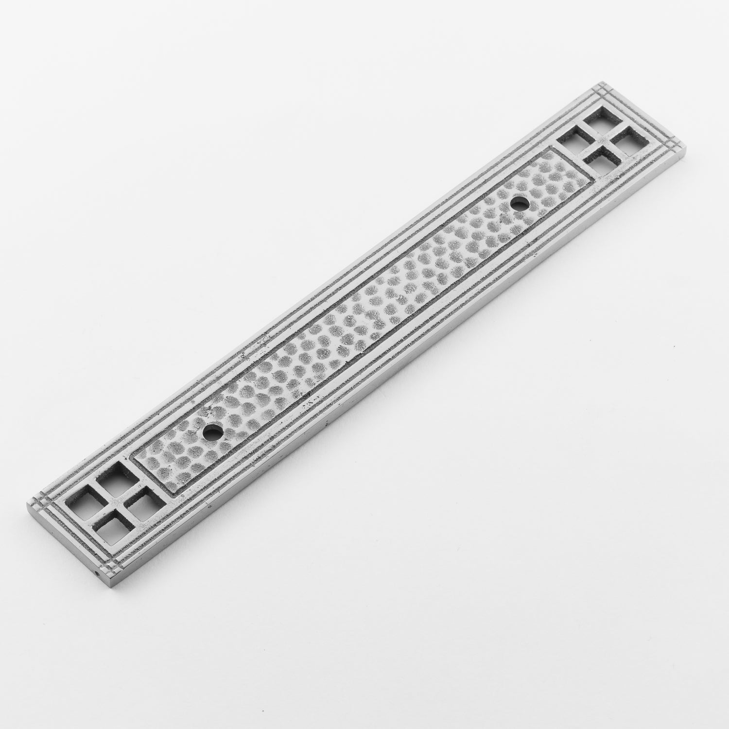 Exquisite Classic Brass Arts and Crafts Style Door Backplate with Dimensions of 7-1/2 x 1-1/8 (4 c-c)