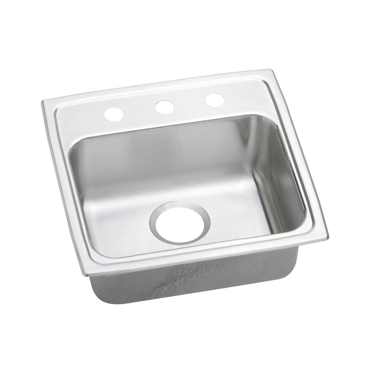 Elkay Lustertone Classic Single Bowl Drop - in ADA - compliant Kitchen Sink with Quick - clip Mounting System, Dimensions: 19 inches x 18 inches x 6 - 1/2 inches