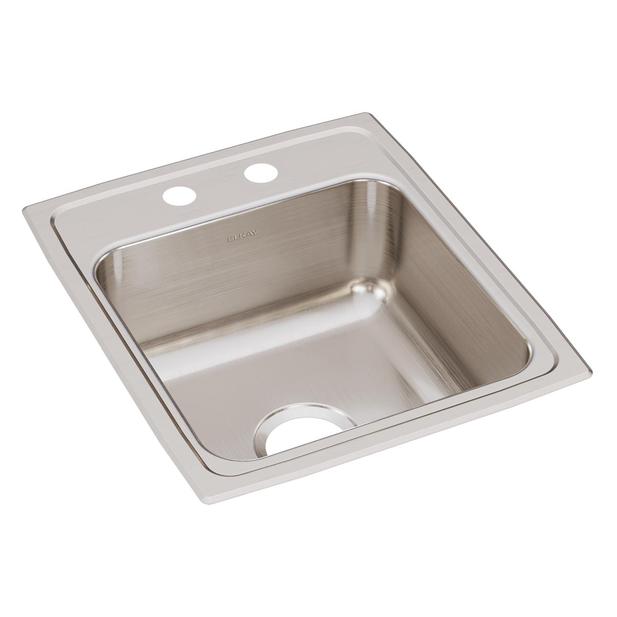 Elkay Lustertone Classic 17 x 20 x 7-5/8 Single Bowl Drop-in Stainless Steel Kitchen Sink