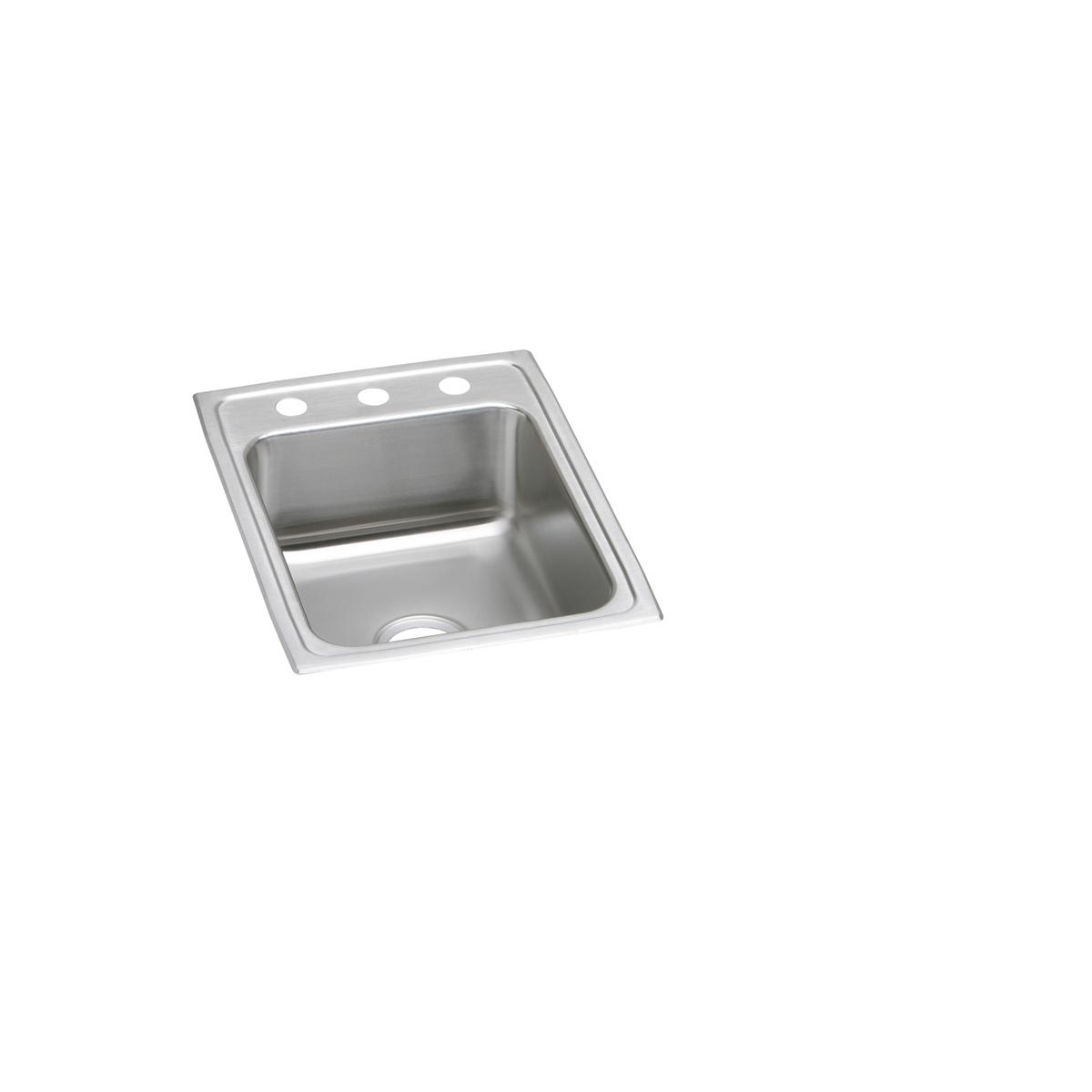 Elkay Lustertone Classic 17x22x5.5 MR2-Hole Single Bowl Drop-in ADA-Compliant Kitchen Sink