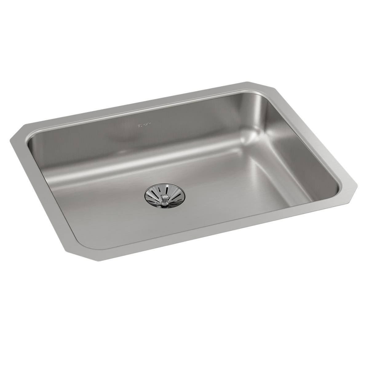 Elkay Lustertone Classic 23.5 x 18.25 x 5.4 Single Bowl Undermount ADA Sink with Perfect Drain for Hygienic Use