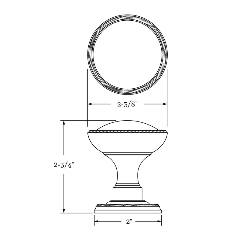 Exquisite Classic Brass Chautauqua 1432 Interior Door Knob Set with a 2 - inch Rose Decoration