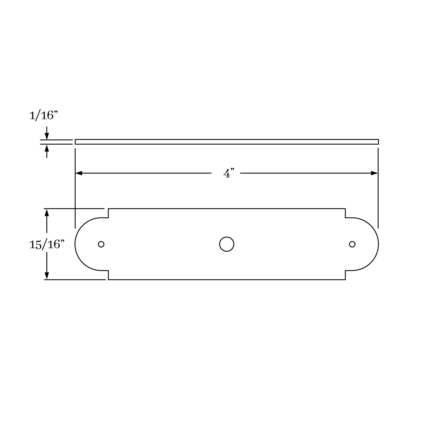 Exquisite Solid Brass Hutter 4 x 15/16 Decorative Backplate