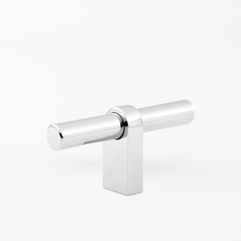 Medium-Sized Classic Brass Aspen Style T-Shaped Cabinet Pull for Elegant Home Interiors