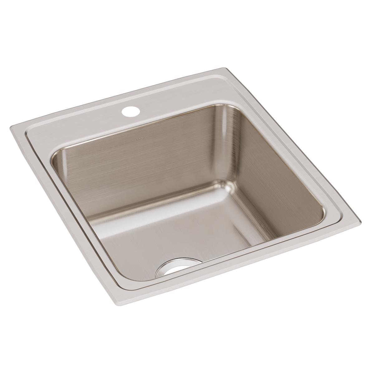 Elkay Lustertone Classic Single Bowl Drop - in Kitchen Sink with Dimensions of 19 - 1/2 Inches by 22 Inches by 10 - 1/8 Inches