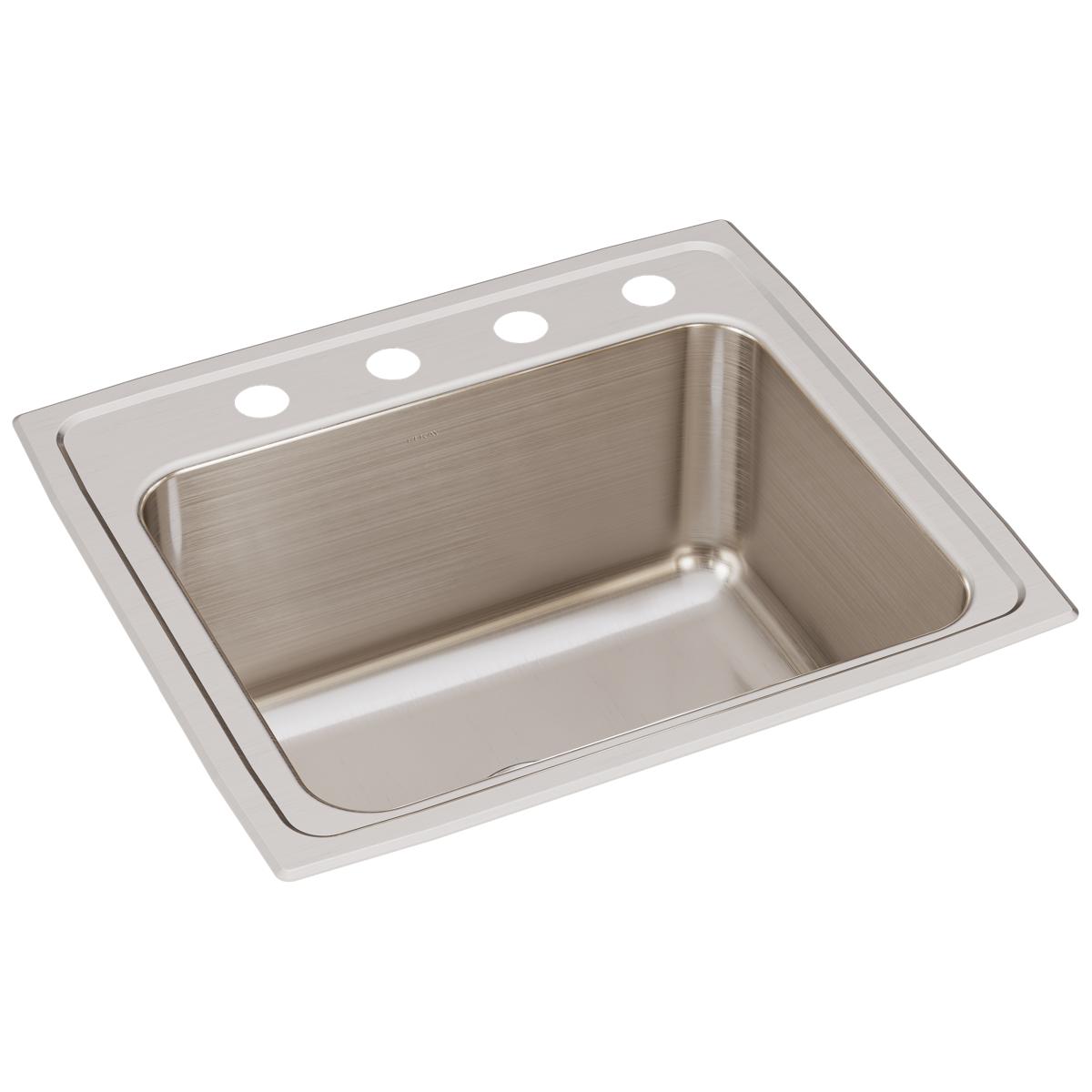 Elkay Lustertone Classic High - Quality Stainless Steel Single Bowl Drop - in Kitchen/Laundry Sink, Dimensions 22 x 19 - 1/2 x 10 - 1/8 Inches