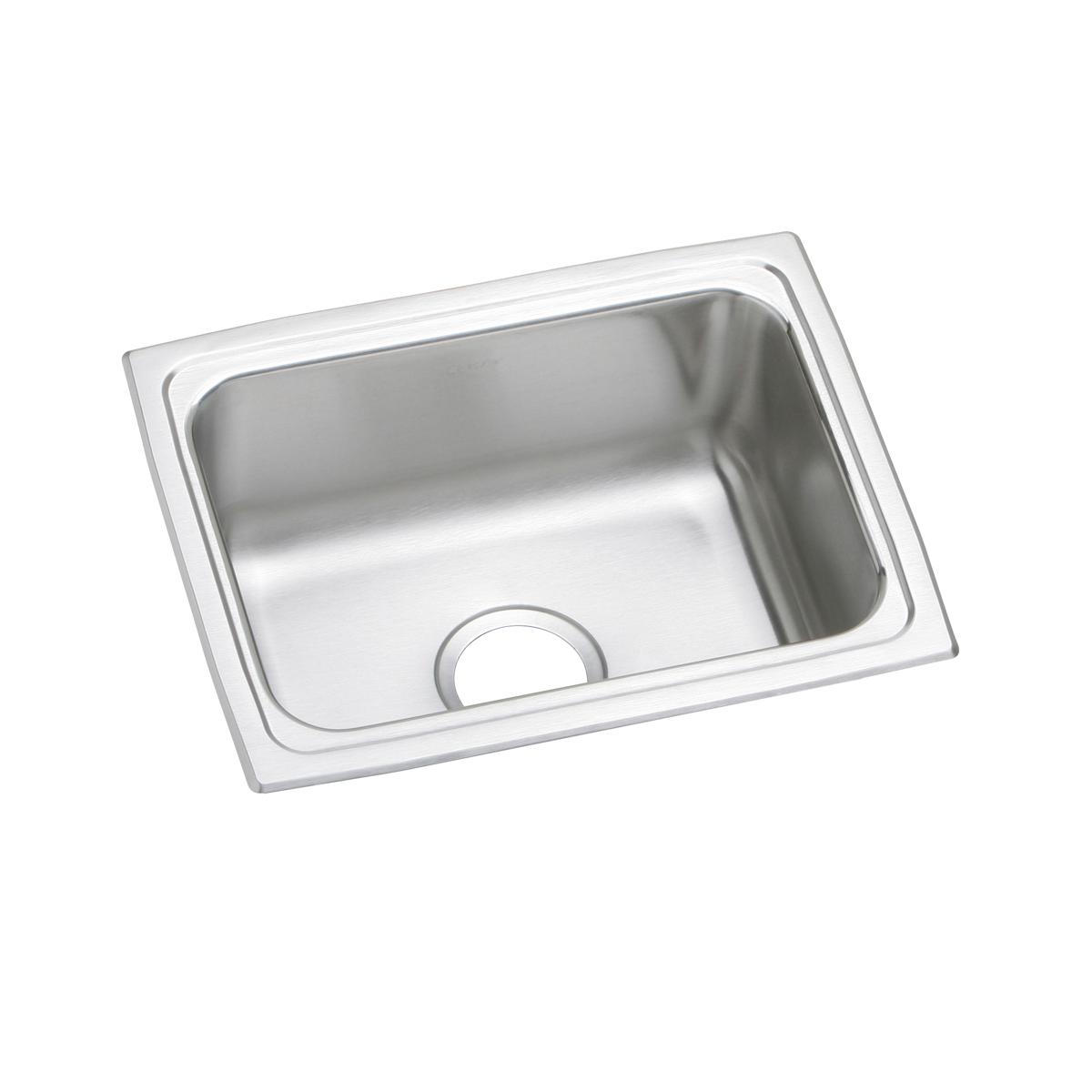 Elkay Lustertone Classic Premium Single Bowl Drop - in Kitchen Sink, Measuring 25 Inches by 19 - 1/2 Inches by 12 - 1/8 Inches