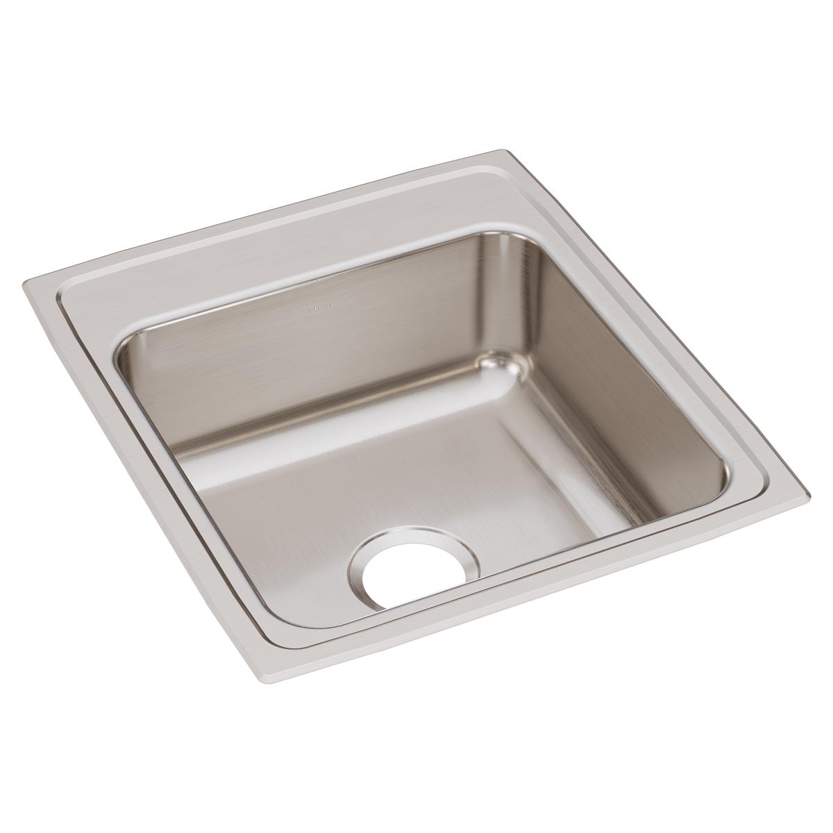 Elkay Lustertone Classic Single Bowl Drop - in Sink, 19.5 x 22 x 7.625 Inches