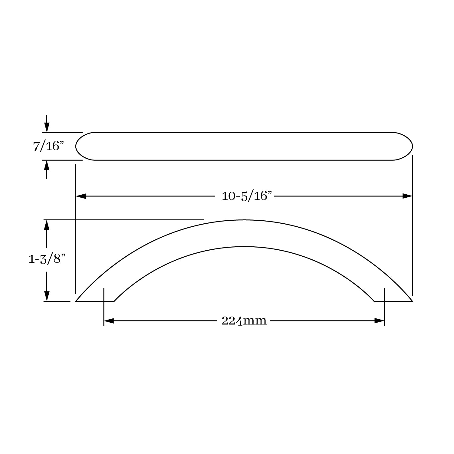 Elegant Solid Brass Hutter 8.82 - Inch Center - to - Center Pull