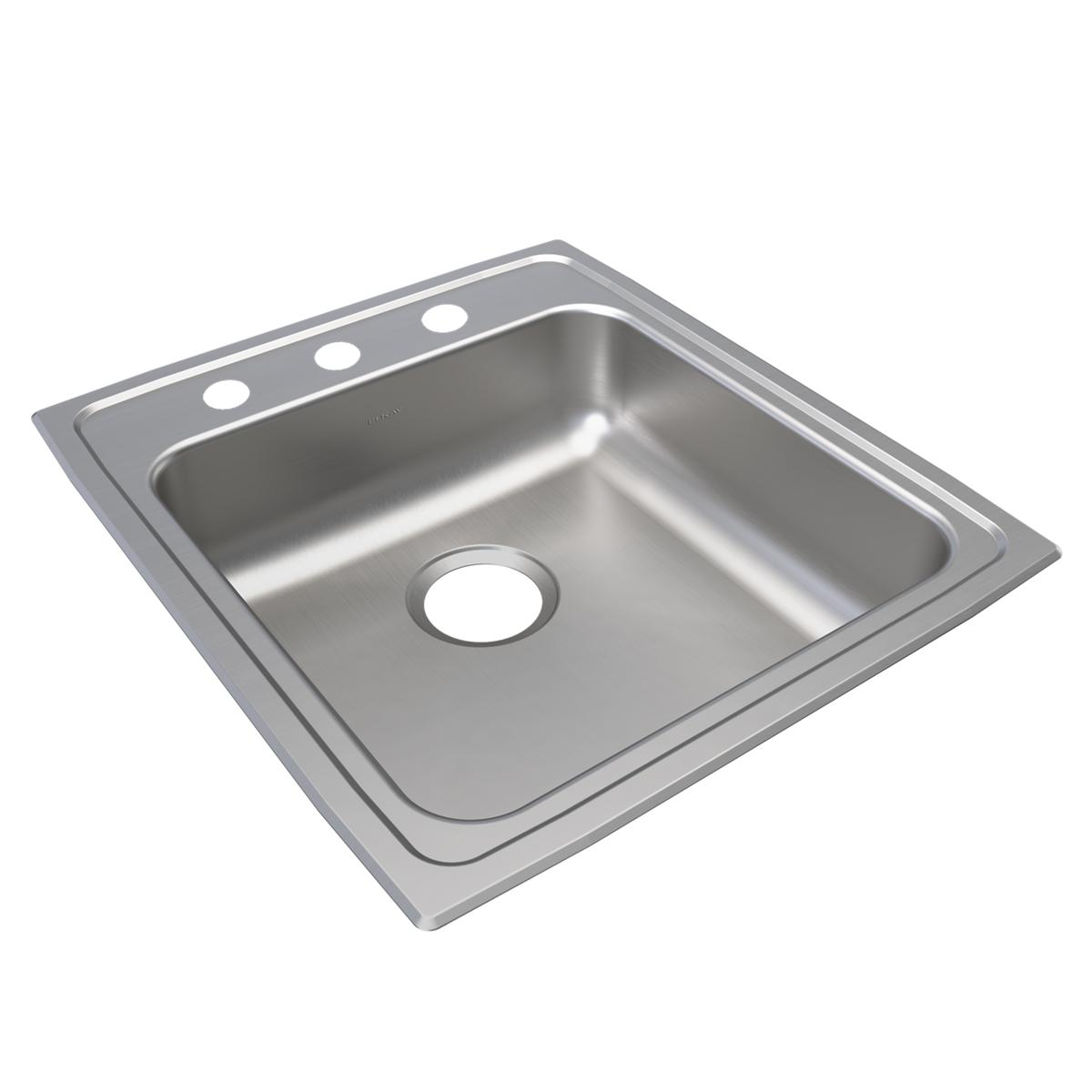 Elkay Lustertone Classic Single Bowl Drop - in ADA Stainless Steel Sink (19 - 1/2 x 22 x 6 - 1/2)