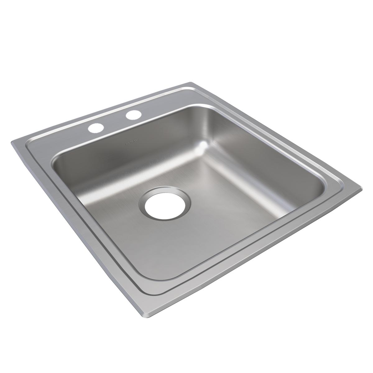 Elkay Lustertone Classic Single Bowl Drop - in ADA Stainless Steel Sink (19 - 1/2 x 22 x 6 - 1/2)