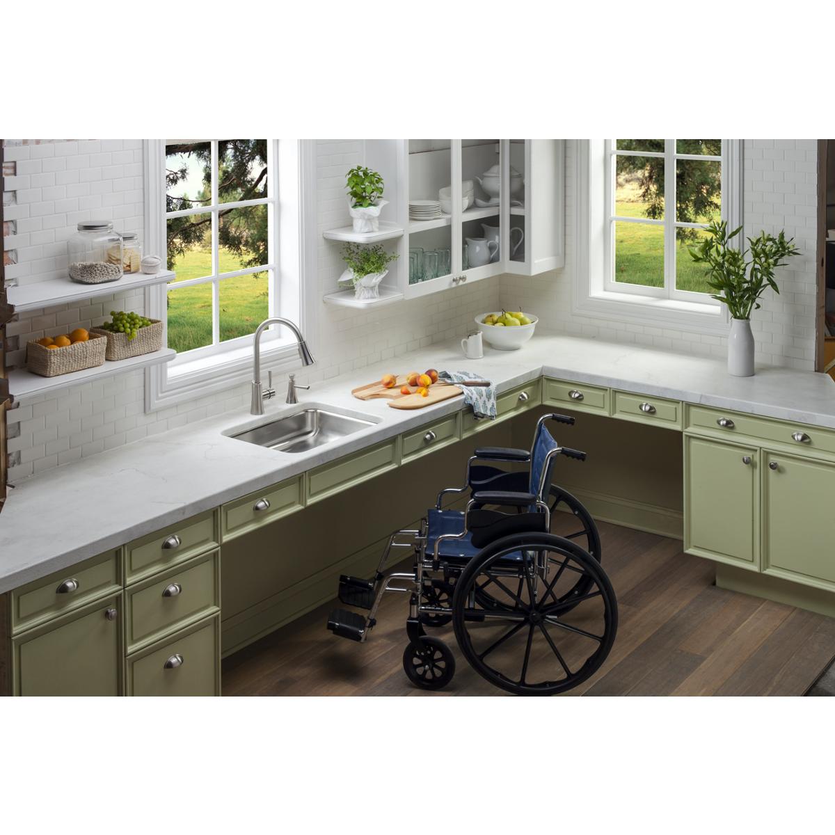 Elkay Lustertone Classic Single Bowl Undermount ADA Sink, 23-1/2 x 18-1/4 x 4-7/8