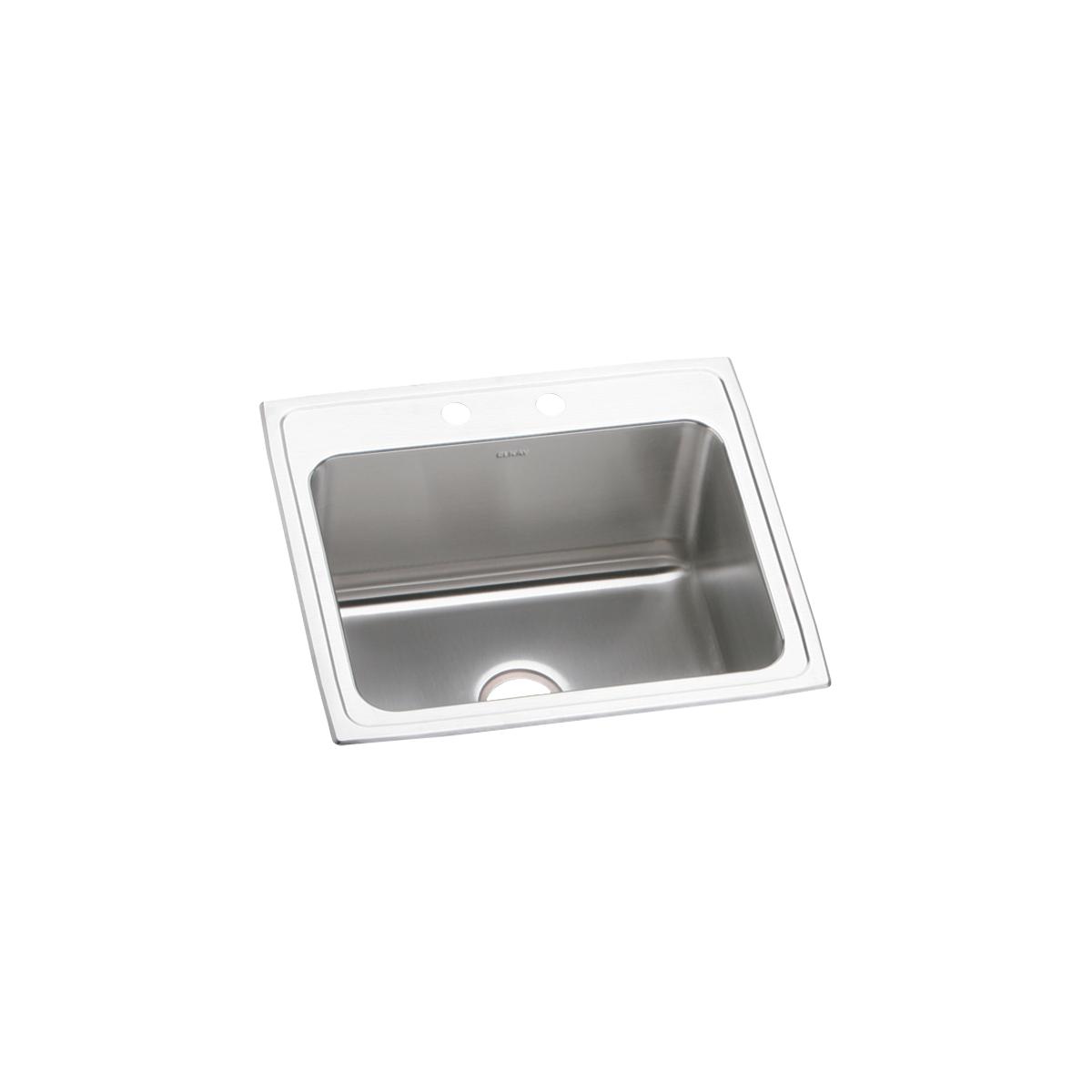 Elkay Lustertone Classic Single Bowl Drop - in Kitchen Sink, Dimensions: 25 Inches by 21 - 1/4 Inches by 10 - 1/8 Inches