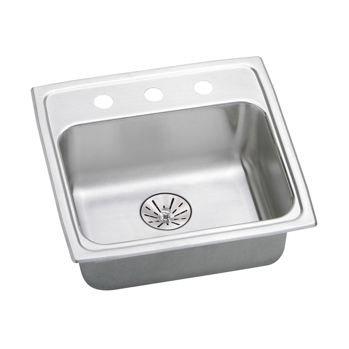 Elkay Lustertone Classic ADA-compliant 19.5 x 19 x 6.5 Single Bowl Drop-in Sink with Quick-clip & Perfect Drain