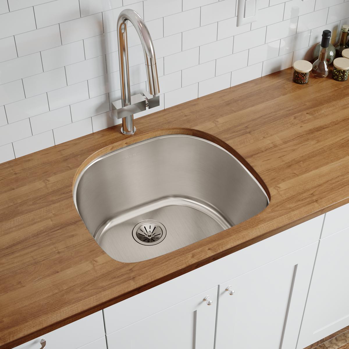 Elkay Lustertone Classic Single Bowl Undermount Sink - 23-5/8 x 21-1/4 x 10, Durable & Stylish