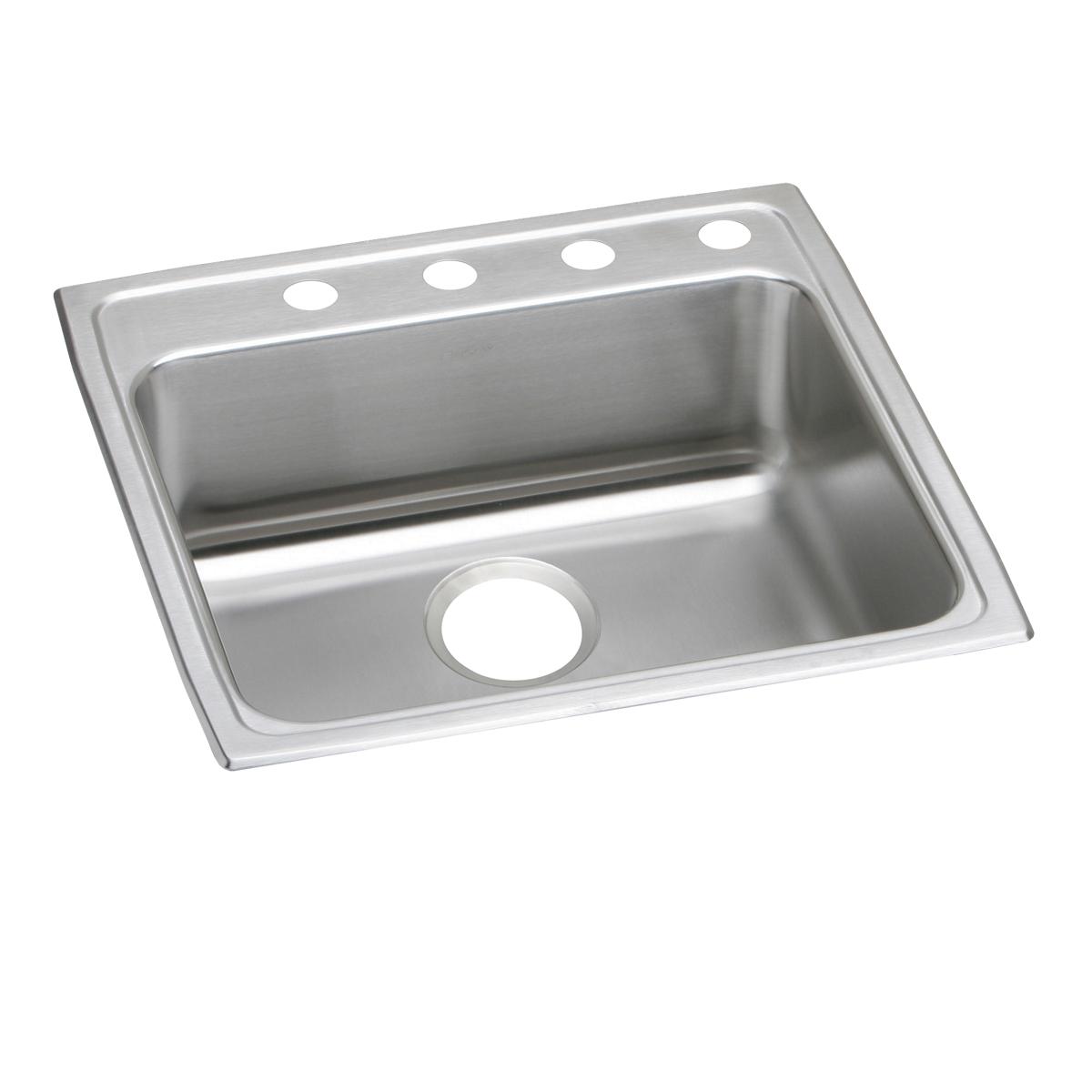 Elkay Lustertone Classic 22 Inches by 22 Inches by 5 Inches MR2-Hole Single Bowl Drop-in ADA-compliant Kitchen and Laundry Room Sink
