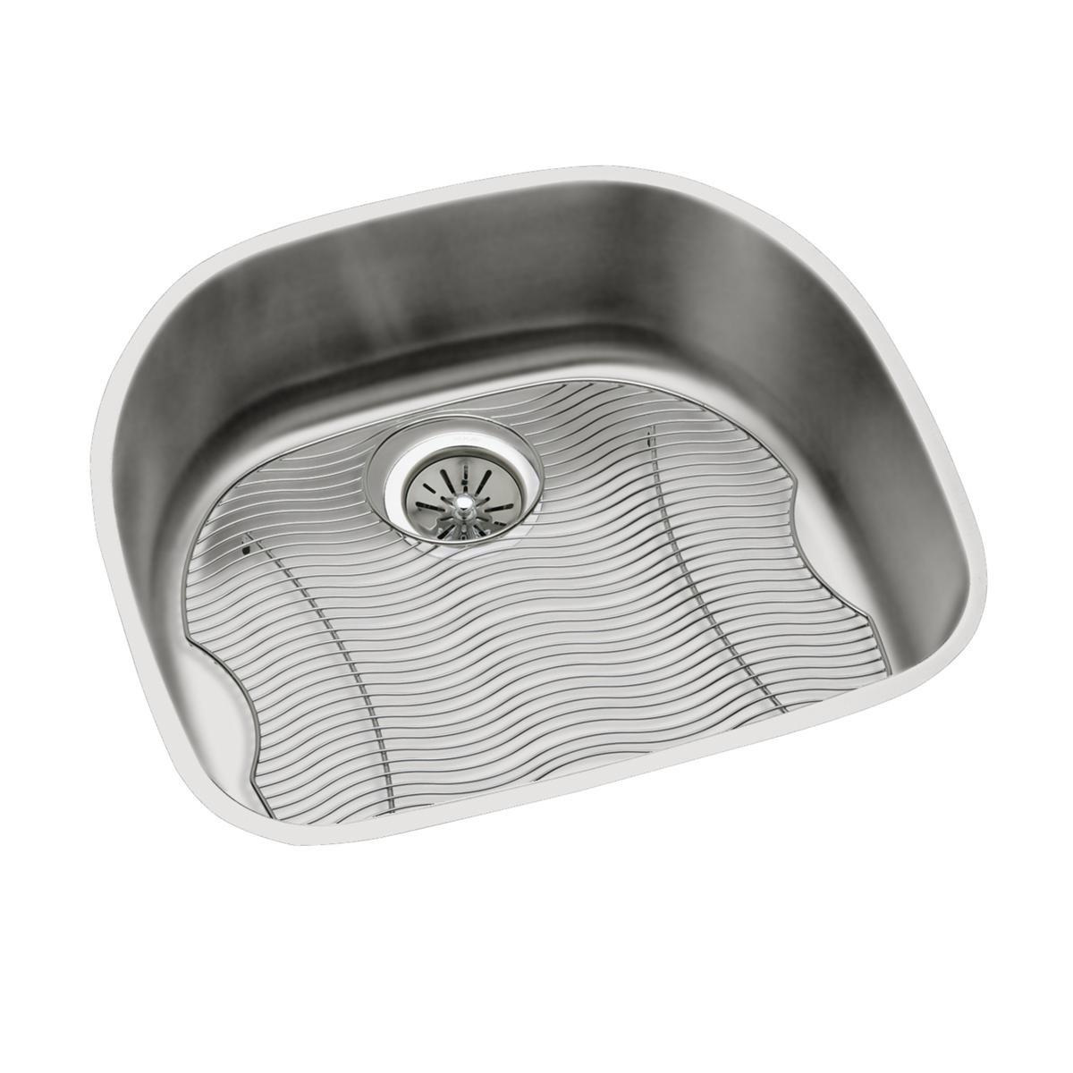 Elkay Lustertone Classic Single Bowl Undermount Sink Kit - 23-5/8 x 21-1/4 x 7-1/2, Durable & Elegant