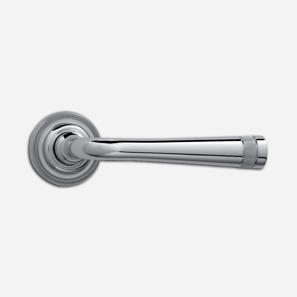 Premium Classic Brass Chautauqua 1632 Interior Lever Mortise Door Hardware Set with 2 - inch Decorative Rose