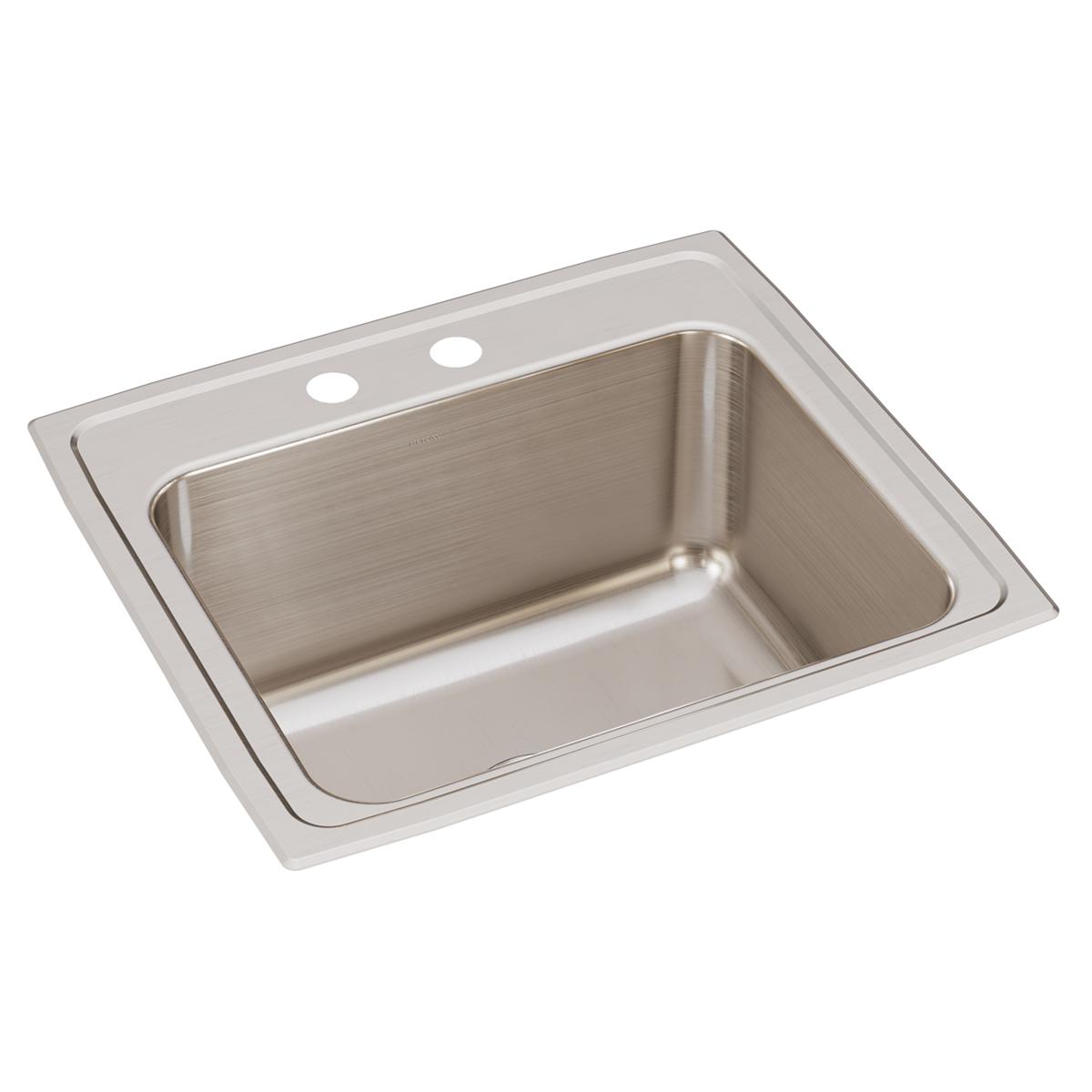 Elkay Lustertone Classic High - Quality Stainless Steel Single Bowl Drop - in Kitchen/Laundry Sink, Dimensions 22 x 19 - 1/2 x 10 - 1/8 Inches