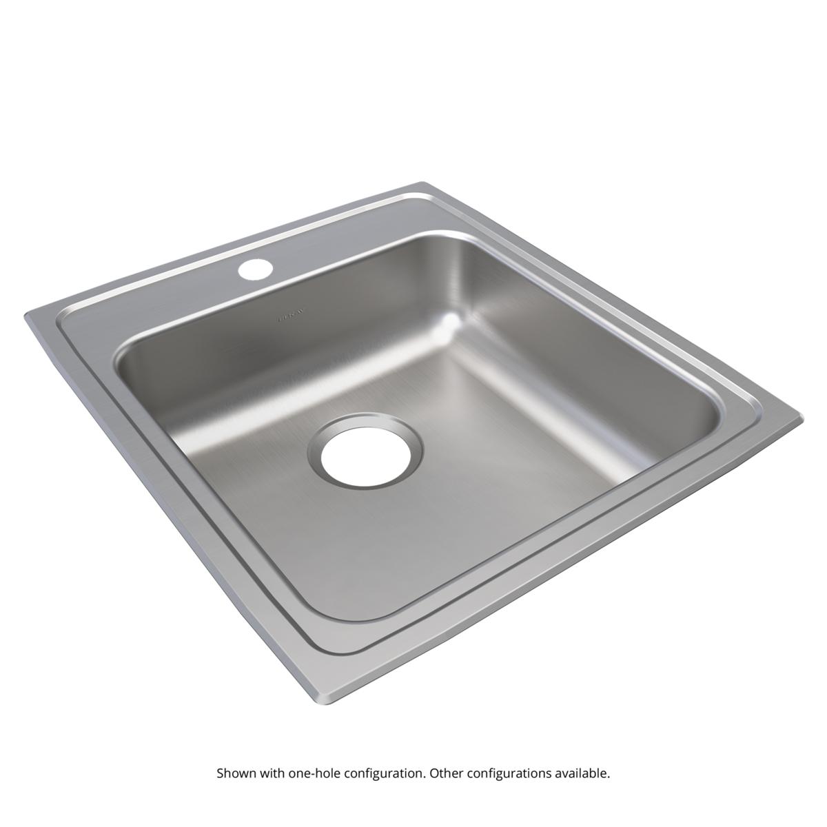Elkay Lustertone Classic Single Bowl Drop - in ADA Sink, 19.5 x 22 x 5.5 inches
