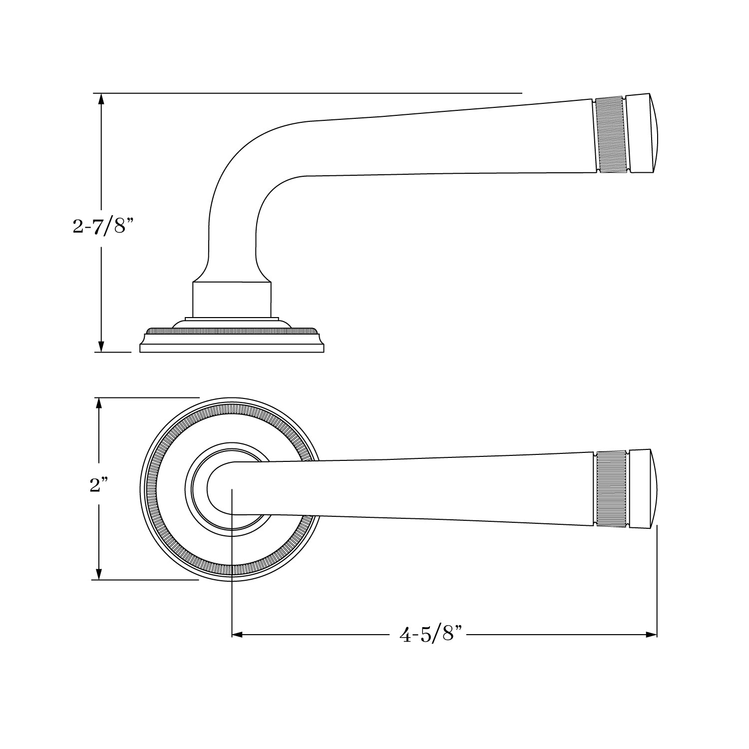 Premium Classic Brass Chautauqua 1632 Interior Lever Mortise Door Hardware Set with 2 - inch Decorative Rose