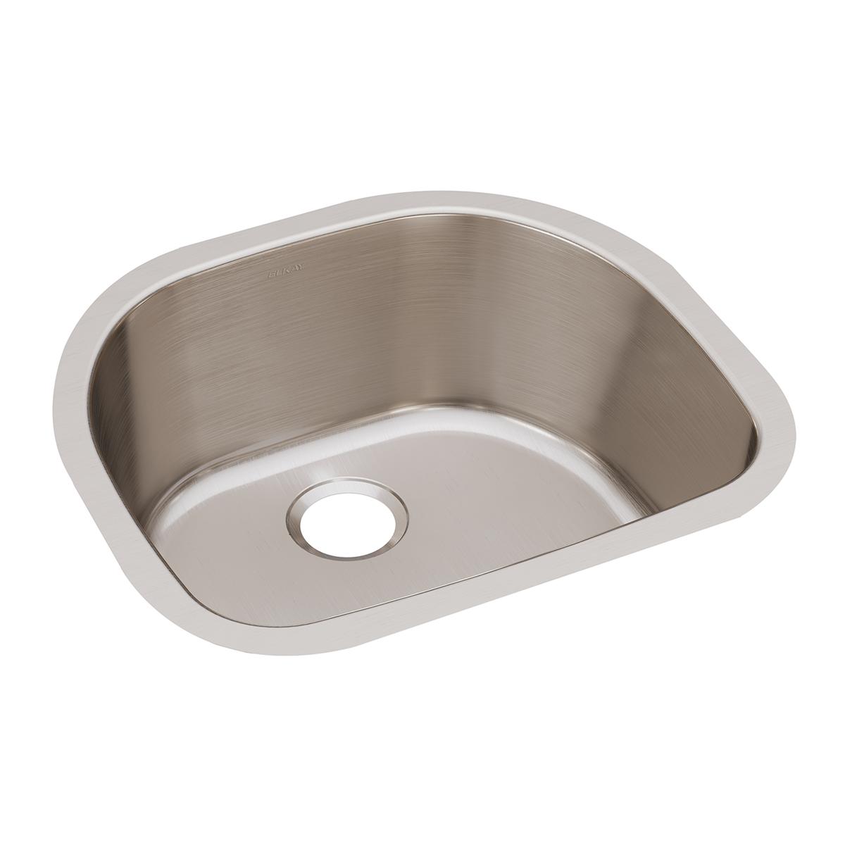 Elkay Lustertone Classic Single Bowl Undermount Sink Kit - 23-5/8 x 21-1/4 x 7-1/2, Durable & Elegant