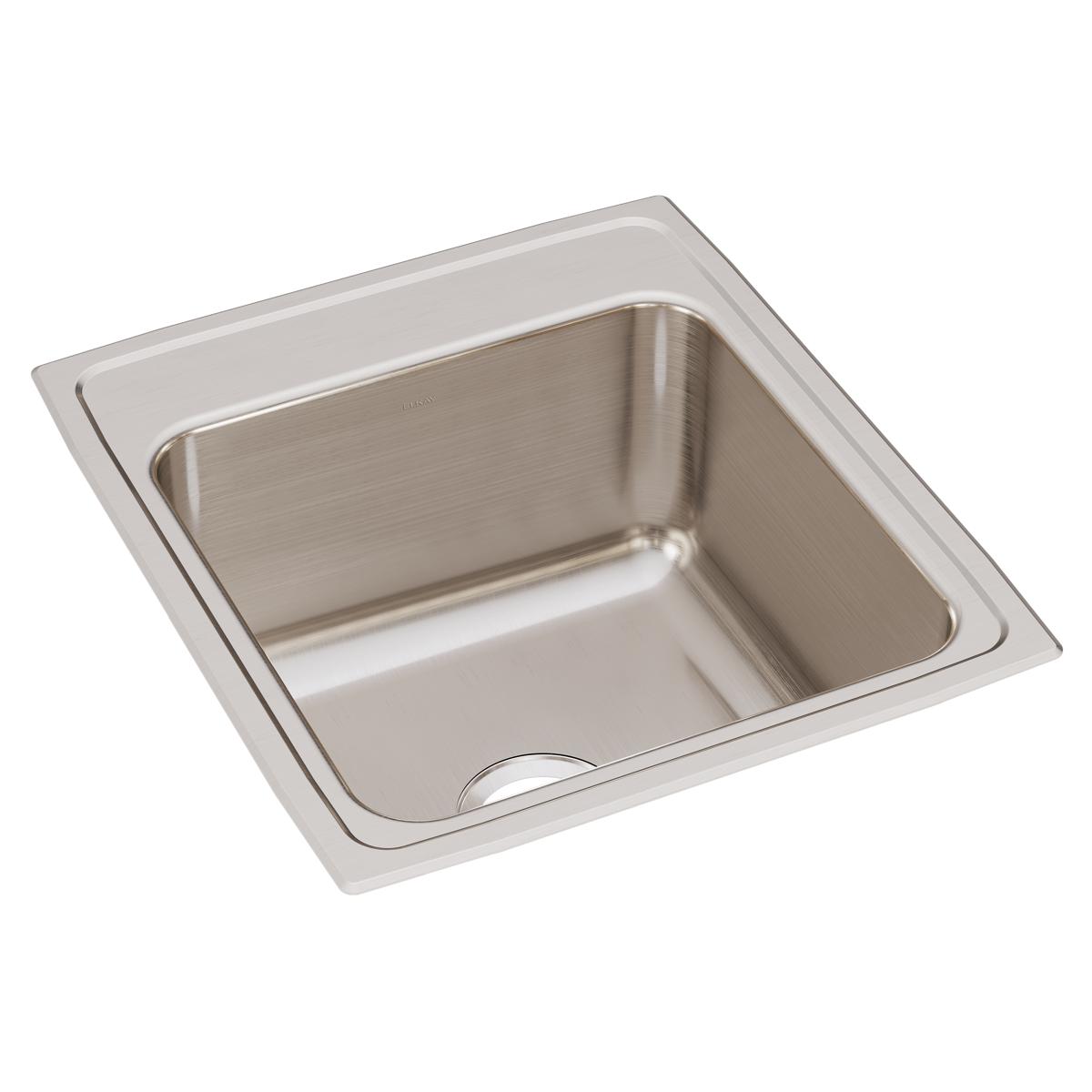 Elkay Lustertone Classic Single Bowl Drop - in Sink, 19 - 1/2 x 22 x 10 - 1/8, High - Quality Stainless Steel