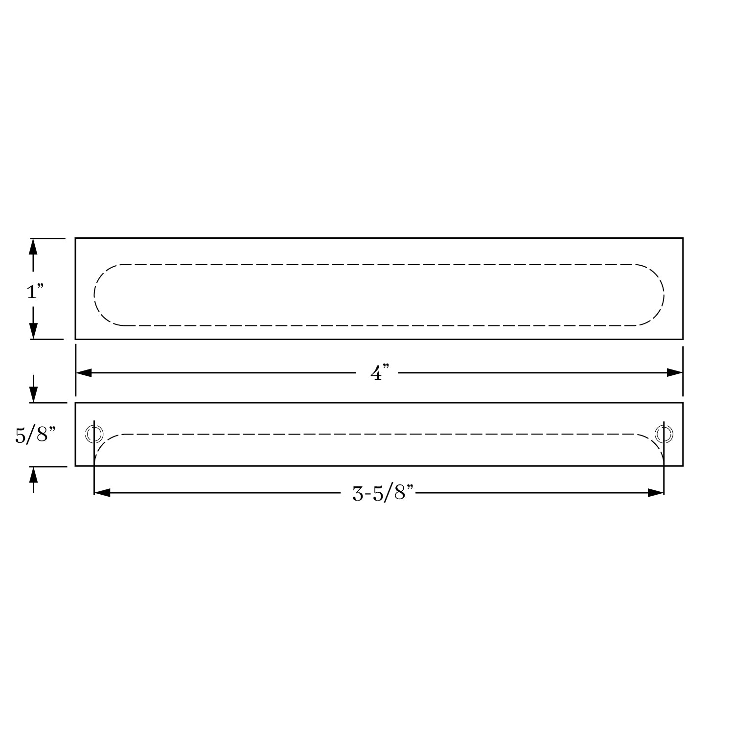 High - Quality Classic Brass Portside Four - Inch Surface Cabinet Pull for Home and Office