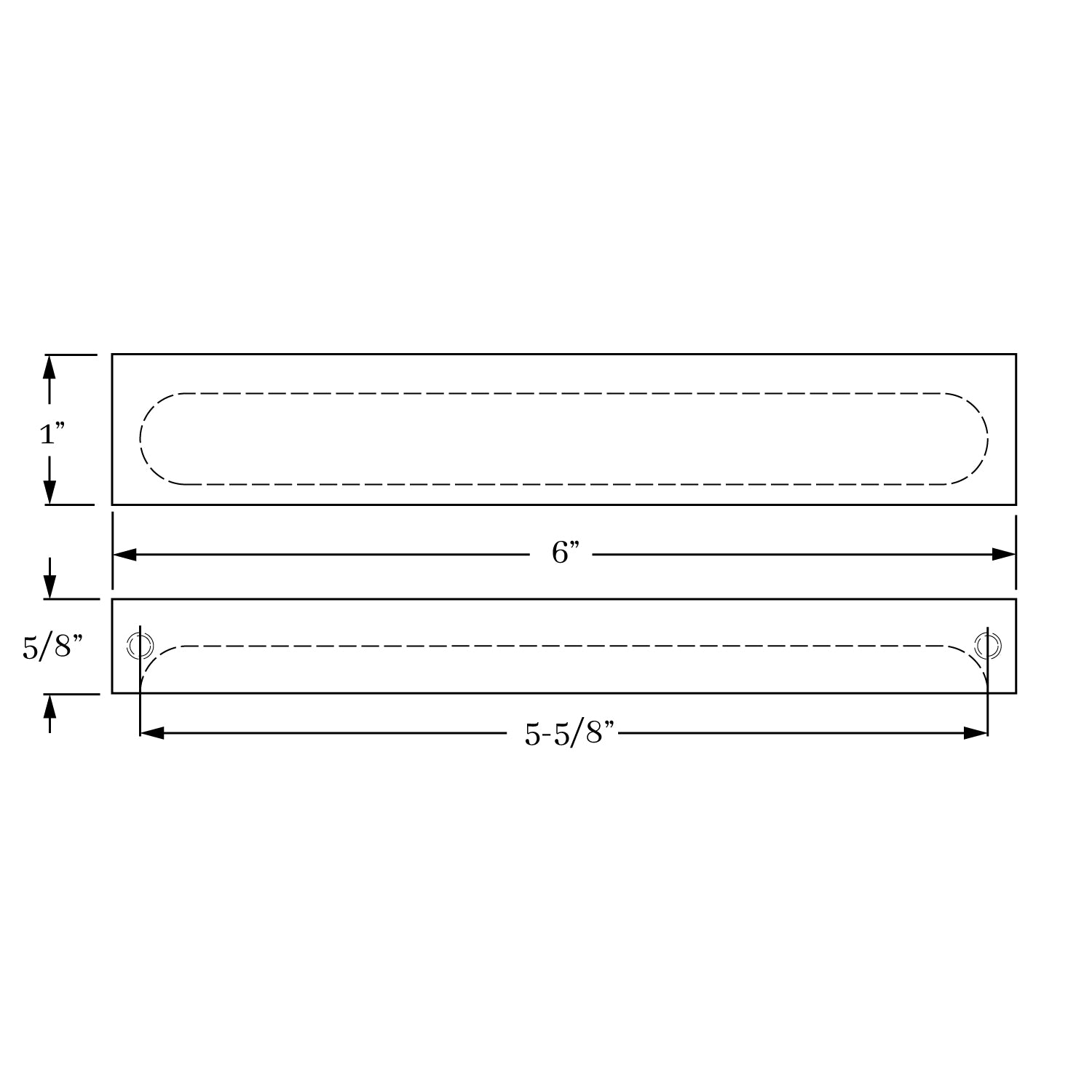 6-Inch Solid Brass Portside Classic Surface Pull for Elegant Cabinets