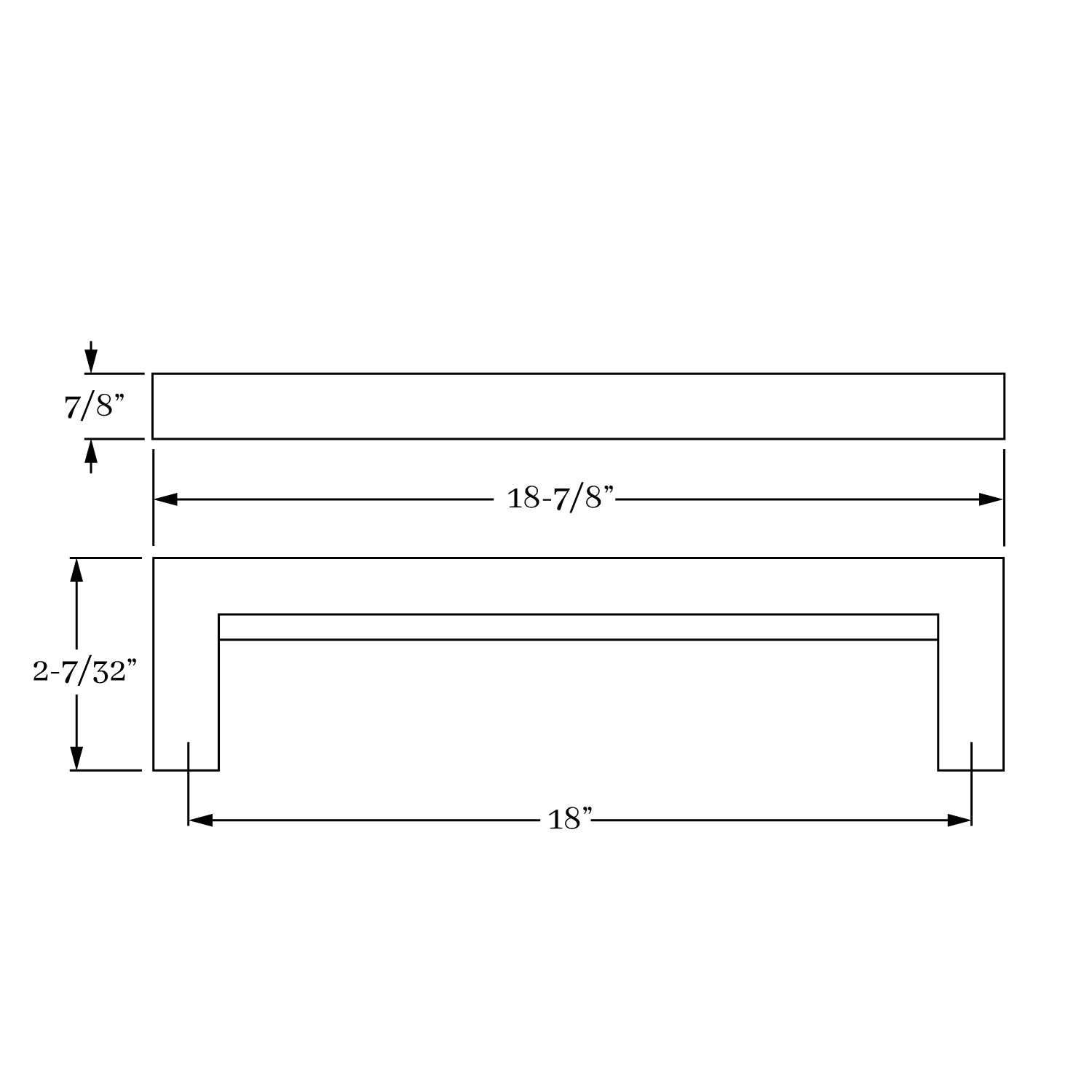 18-Inch Solid Brass Palmer Classic Appliance Pull for Elegant Homes