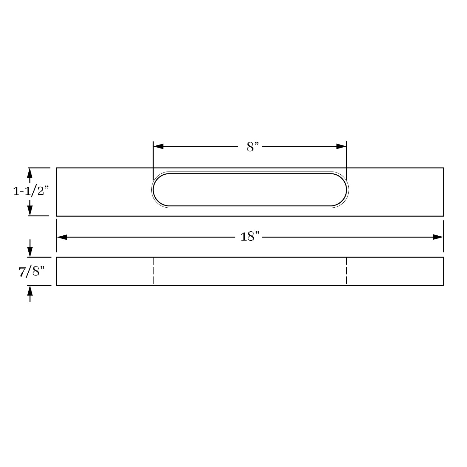 18-Inch Classic Brass Portside Surface Appliance Pull for Elegant Homes