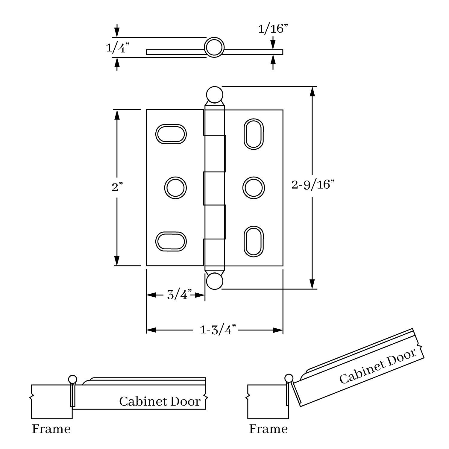 Exquisite Classic Solid Brass Mortise Hinge with Decorative Ball Finial for Doors and Cabinets