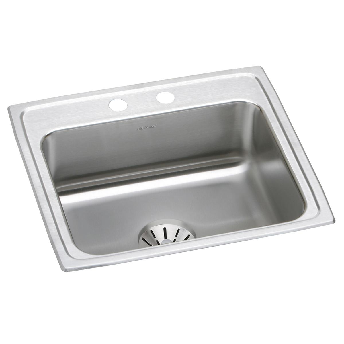 Elkay Lustertone Classic Single Bowl Drop - in Sink 22x19.5x10.125 with Perfect Drain