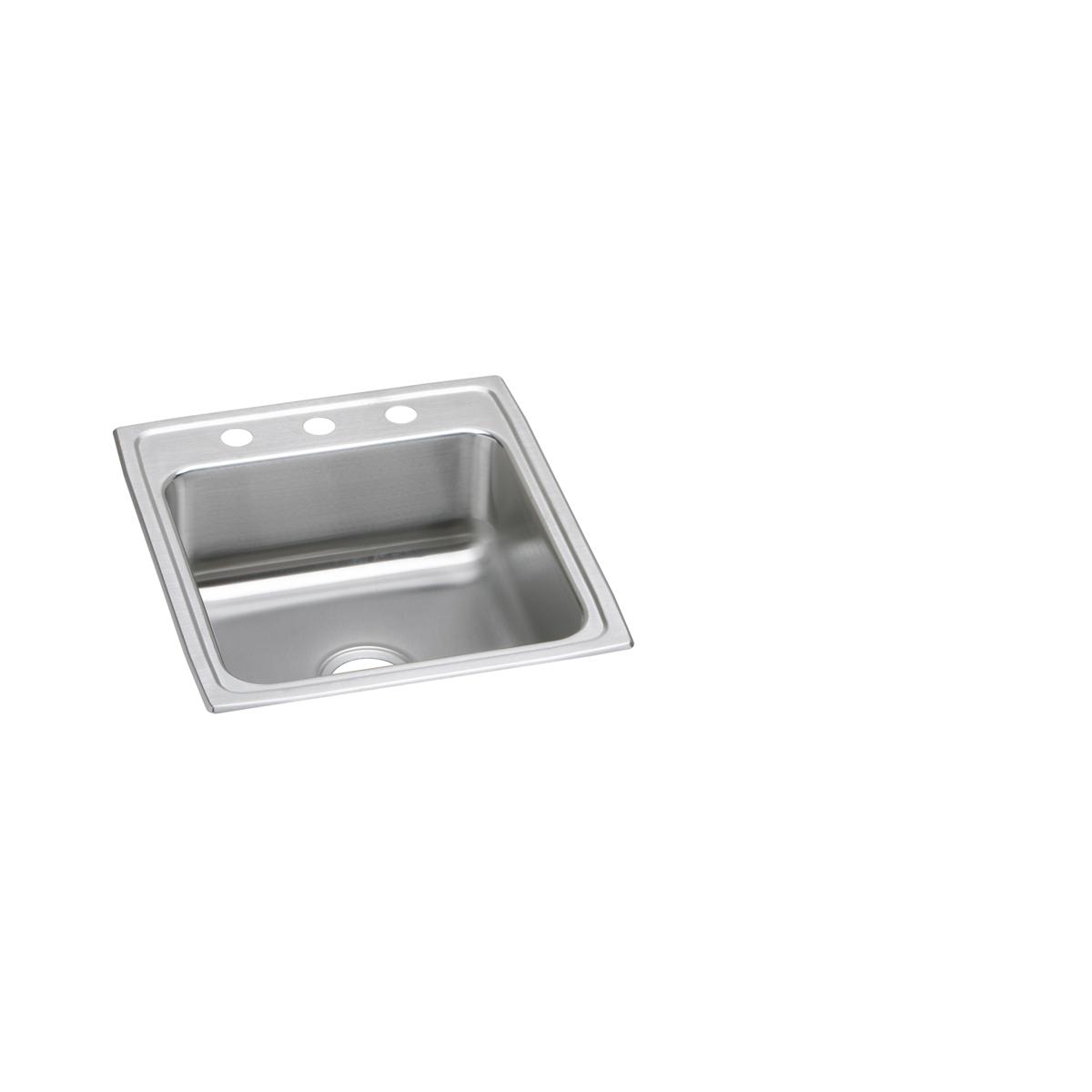 Elkay Lustertone Classic Single Bowl Drop - in ADA - Compliant Kitchen Sink with Two Pre - Drilled Holes, Measuring 19 - 1/2 Inches by 22 Inches by 4 Inches