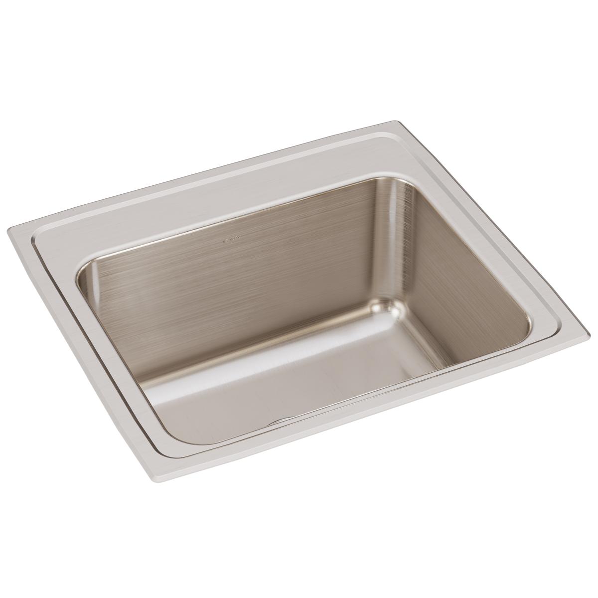Elkay Lustertone Classic High - Quality Stainless Steel Single Bowl Drop - in Kitchen/Laundry Sink, Dimensions 22 x 19 - 1/2 x 10 - 1/8 Inches