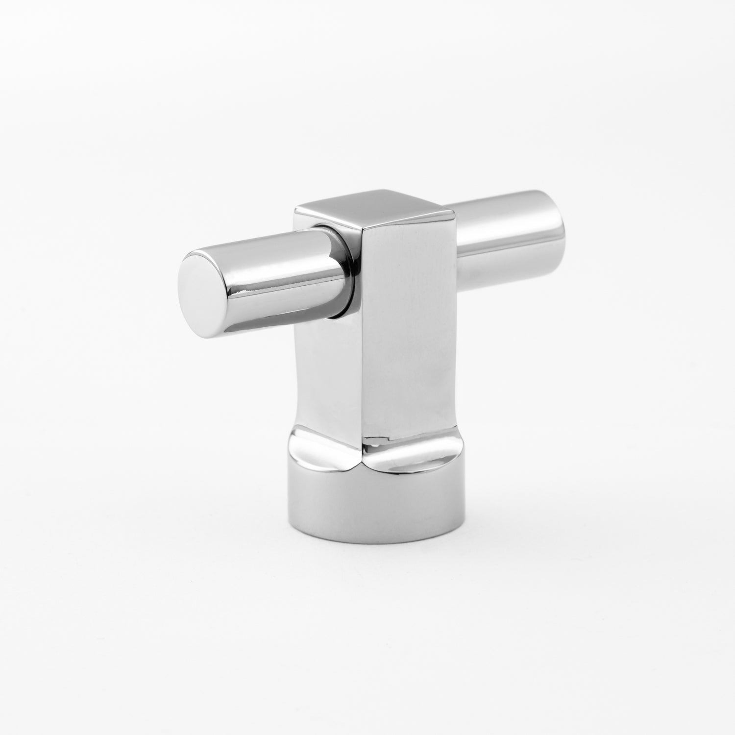 Medium-Sized Square Classic Brass Reverie T-Shaped Cabinet Door Knob