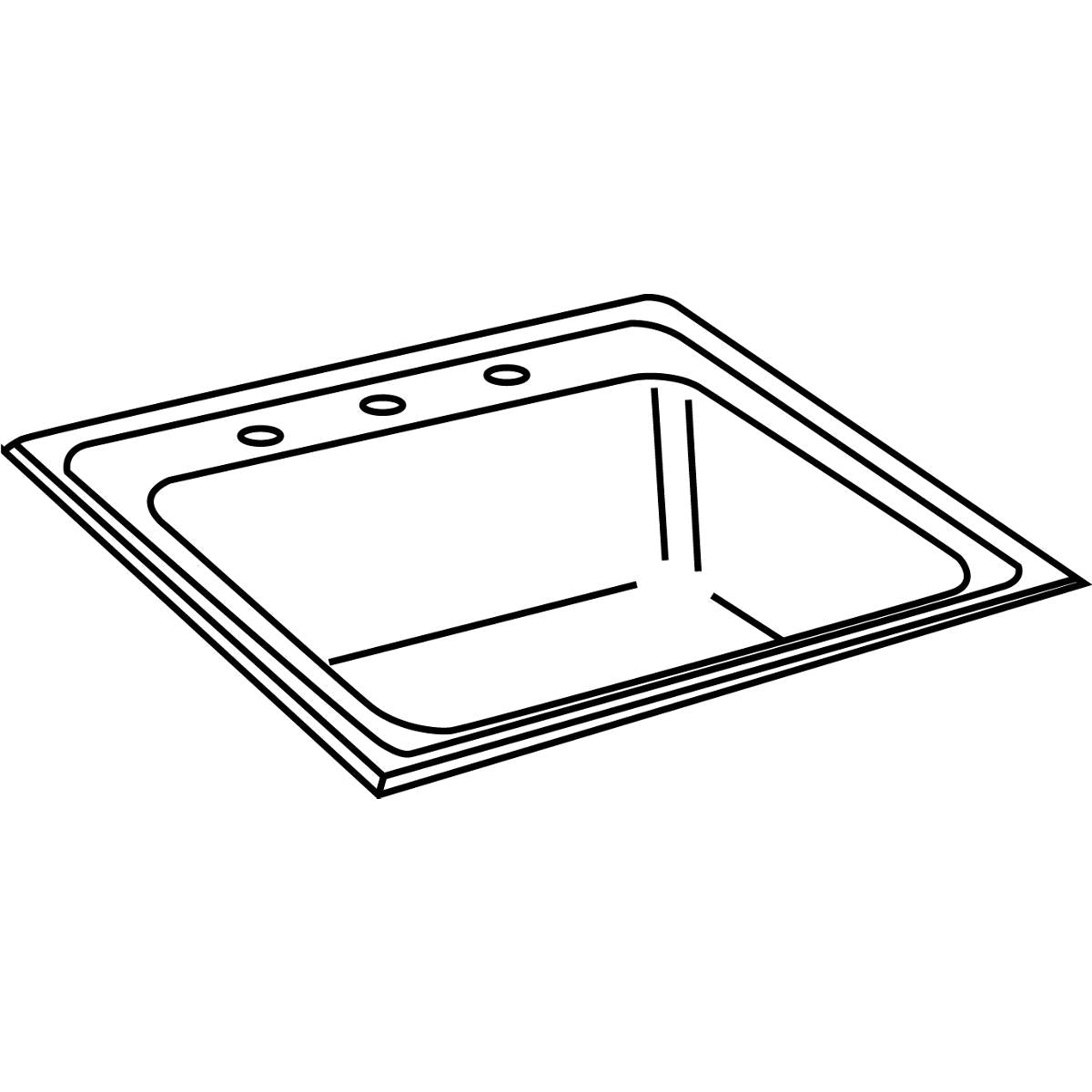 Elkay Lustertone Classic Single Bowl Drop - in Kitchen Sink with 25 x 21 - 1/4 x 10 - 1/8 Dimensions, MR2 - Hole Design, and Perfect Drain System
