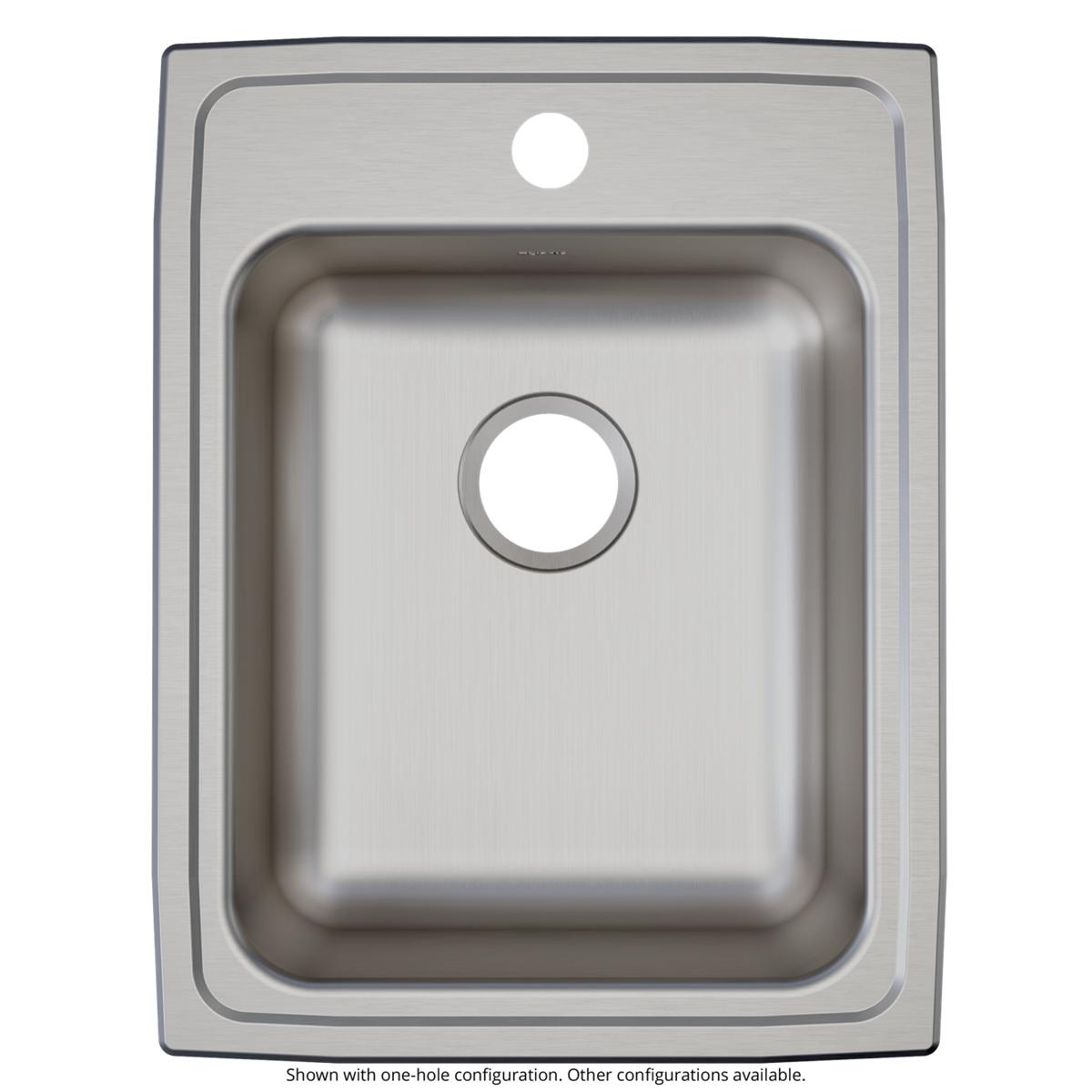 Elkay Lustertone Classic 17x22x6.5 Inch OS4-Hole Single Bowl Drop-in ADA-Compliant Kitchen Sink