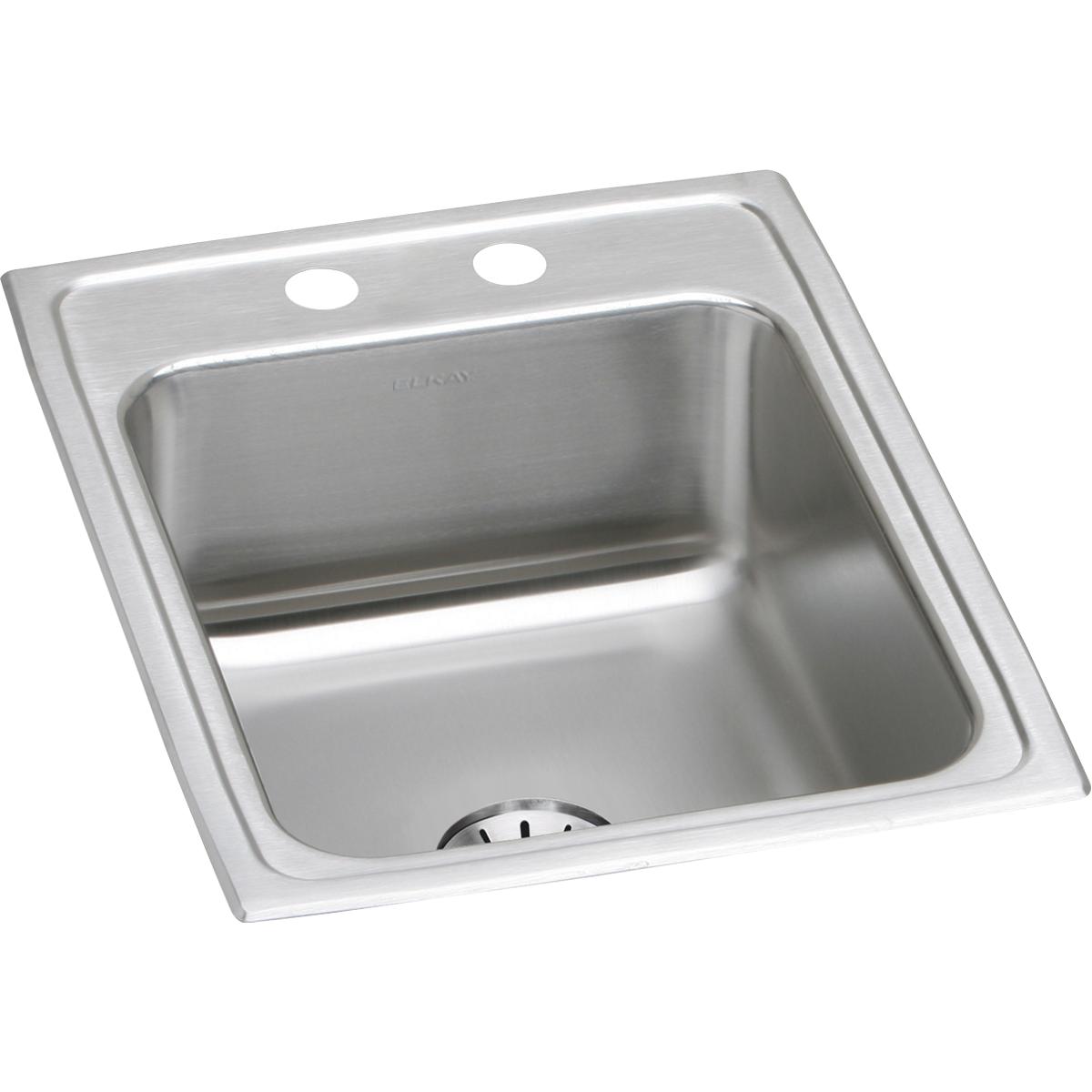 Elkay Lustertone Classic Stainless Steel Single Bowl Drop - in Kitchen Sink with Perfect Drain, Dimensions 17 Inches x 22 Inches x 7 - 5/8 Inches