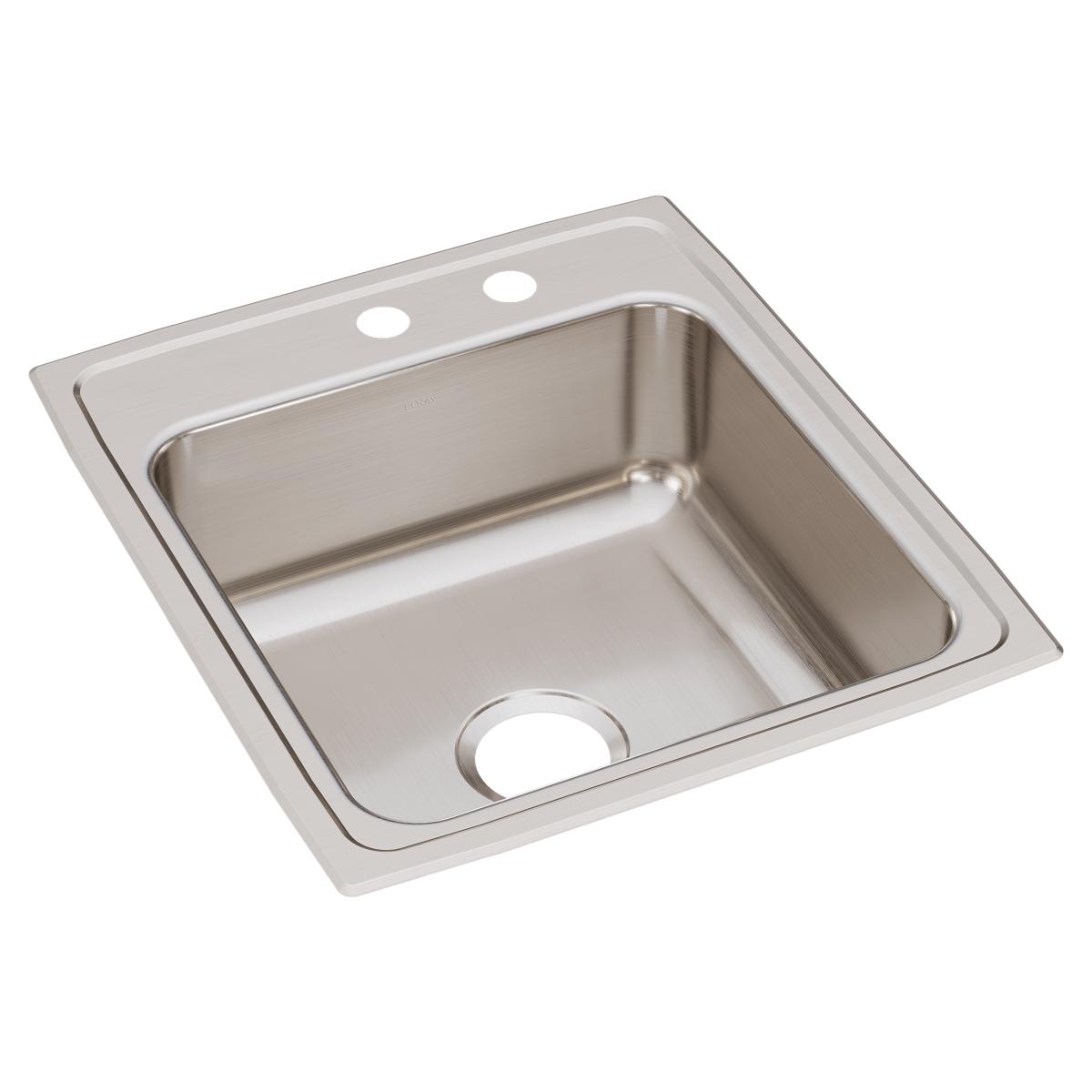 Elkay Lustertone Classic 19-1/2 x 22 x 7-5/8 Single Bowl Drop-in Sink with MR2 Hole