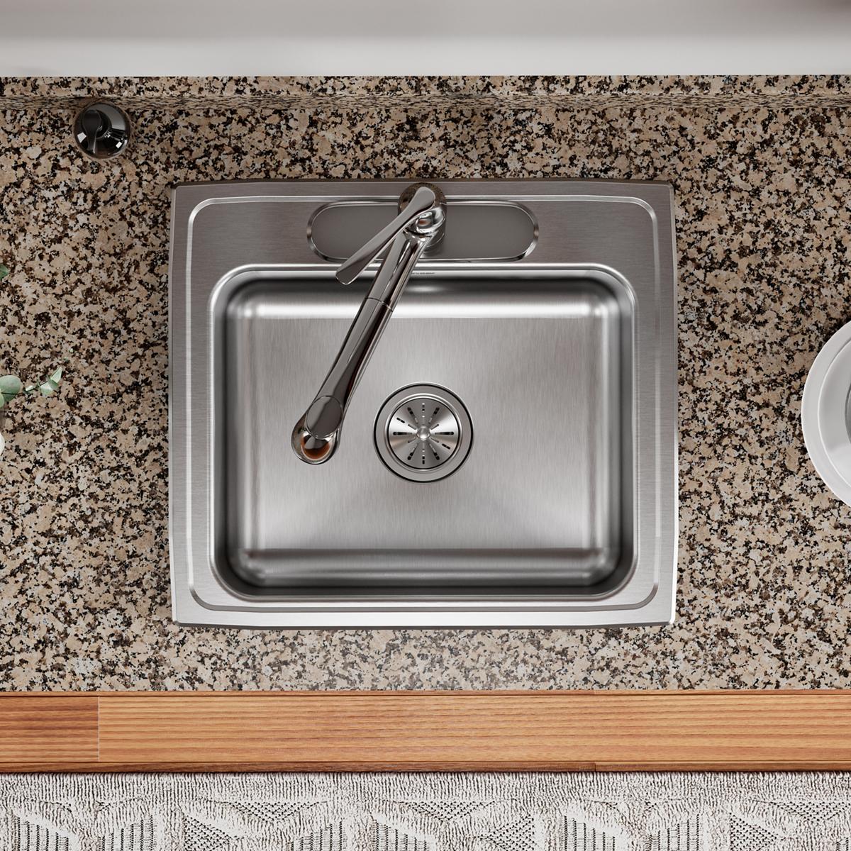 Elkay Celebrity 22 x 19.5 x 7.125 Stainless Steel Single Bowl Drop - in Kitchen Sink