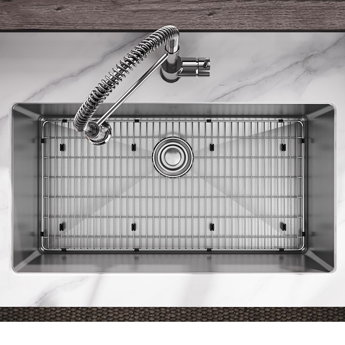 Elkay Crosstown Premium 16 Gauge Stainless Steel 32.5 x 18 x 10 Single Bowl Undermount Kitchen Sink Kit with Faucet