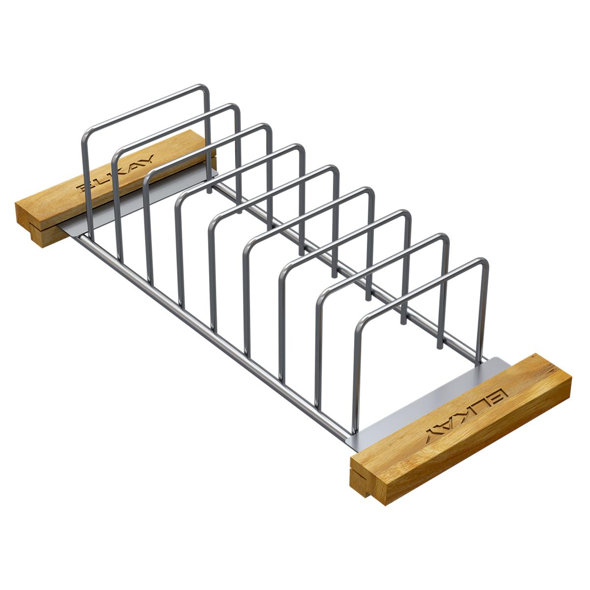 Elkay Crosstown Kitchen Drying Rack with Wooden Handles, Dimensions: 16-7/8 x 6-3/4 x 4-1/4