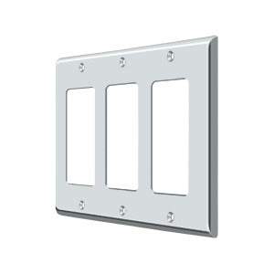 Deltana Triple Rocker Switch Plate for Interior Decoration