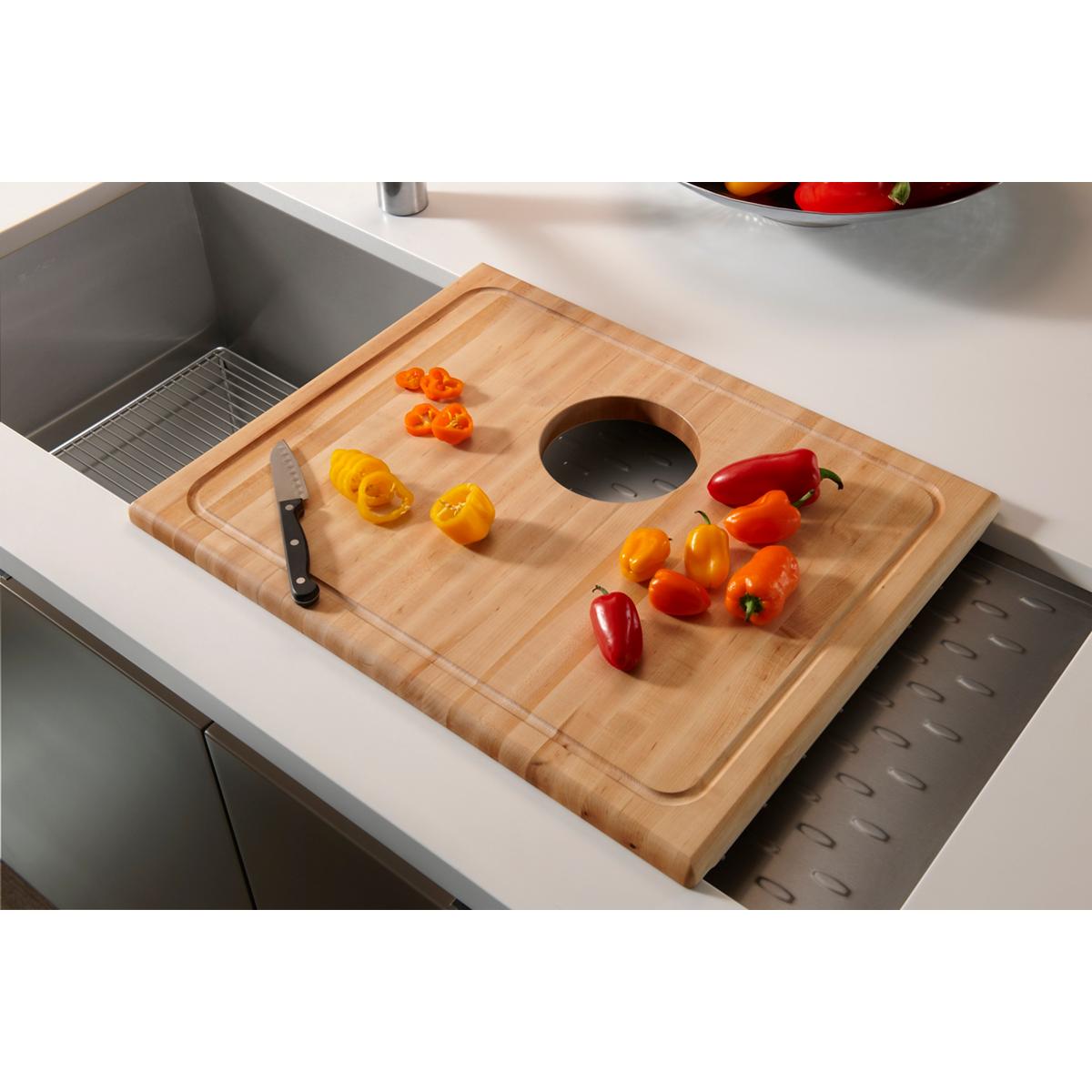Elkay Sustainable Hardwood Cutting Board - 20-1/2 x 16-5/8 x 1