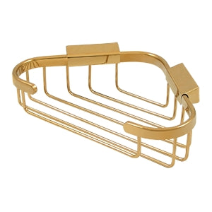 Deltana Triangular Corner Wire Basket for Bathroom Storage, Measuring 8-3/4 Inches by 6-7/8 Inches