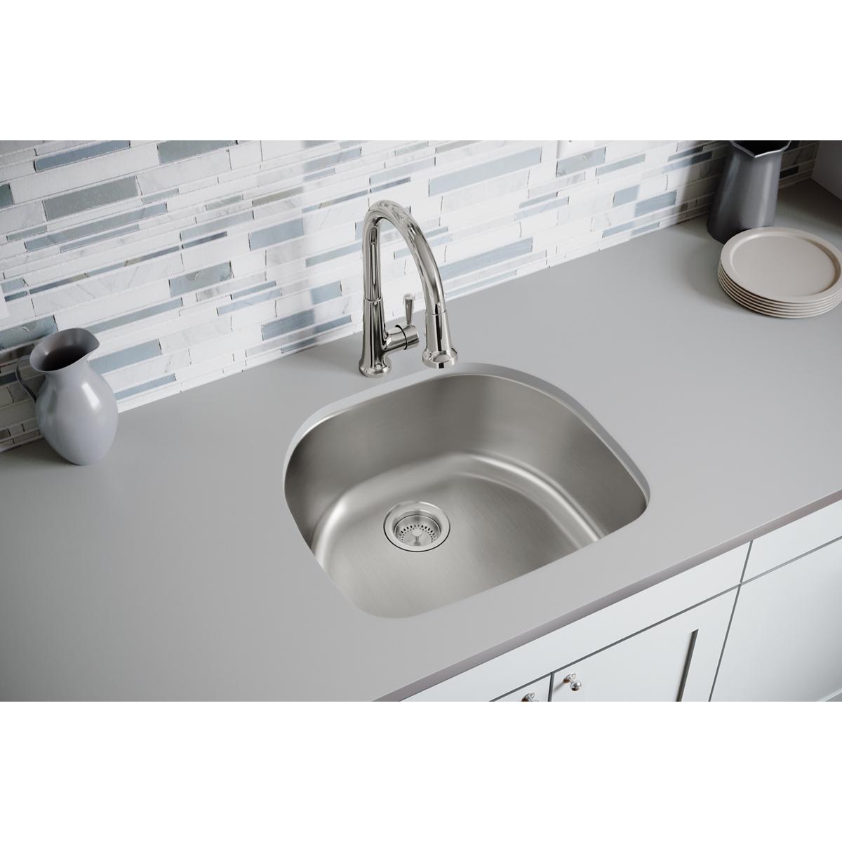 Elkay Dayton High - Quality 23 - 1/2 x 21 - 1/8 x 9 Single Bowl Undermount Kitchen Sink