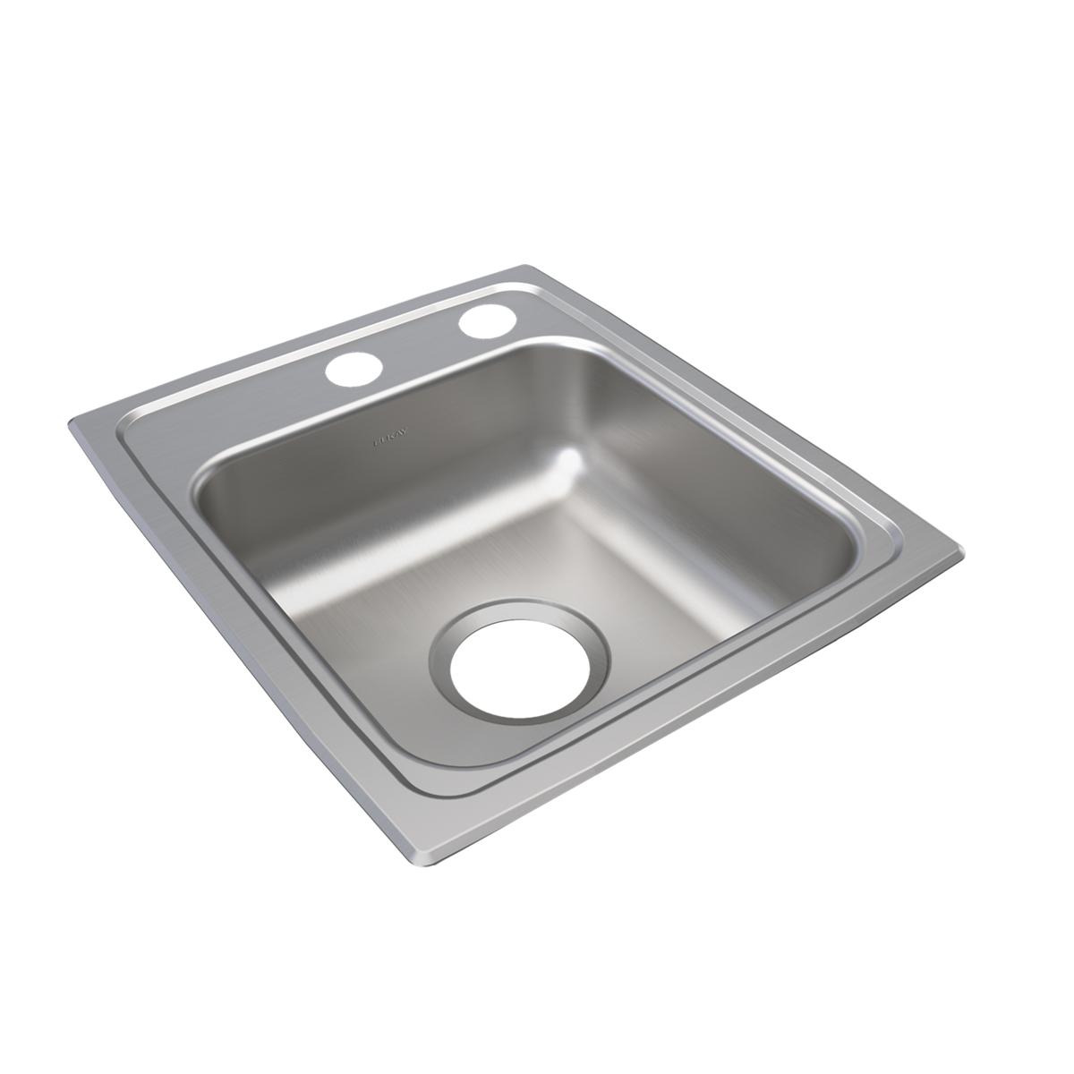 Elkay Lustertone Classic ADA-compliant 15 x 17-1/2 x 5-1/2 Single Bowl Drop-in Sink with MR2 Hole